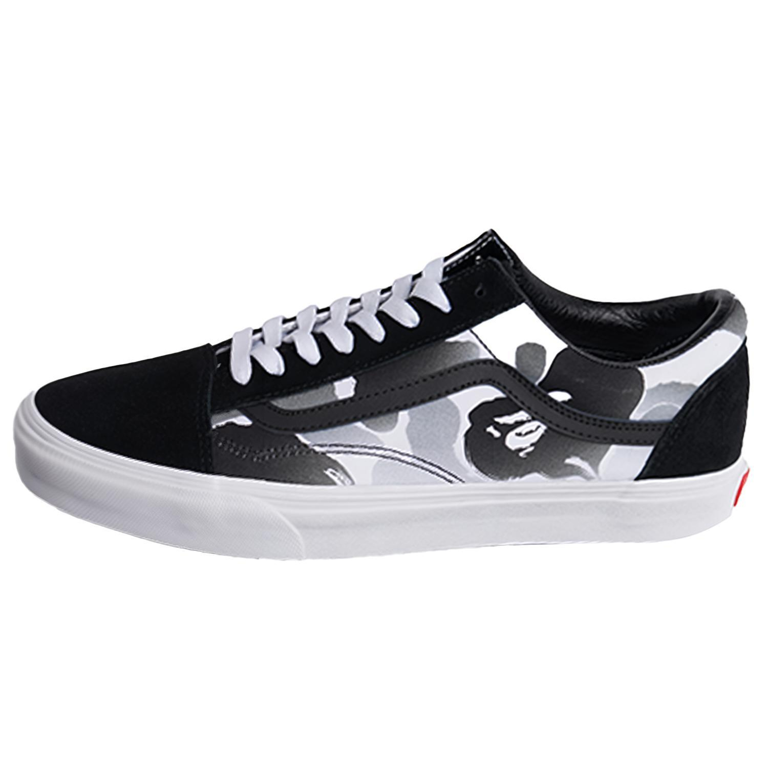 Bape x Vans Old Skool Black White