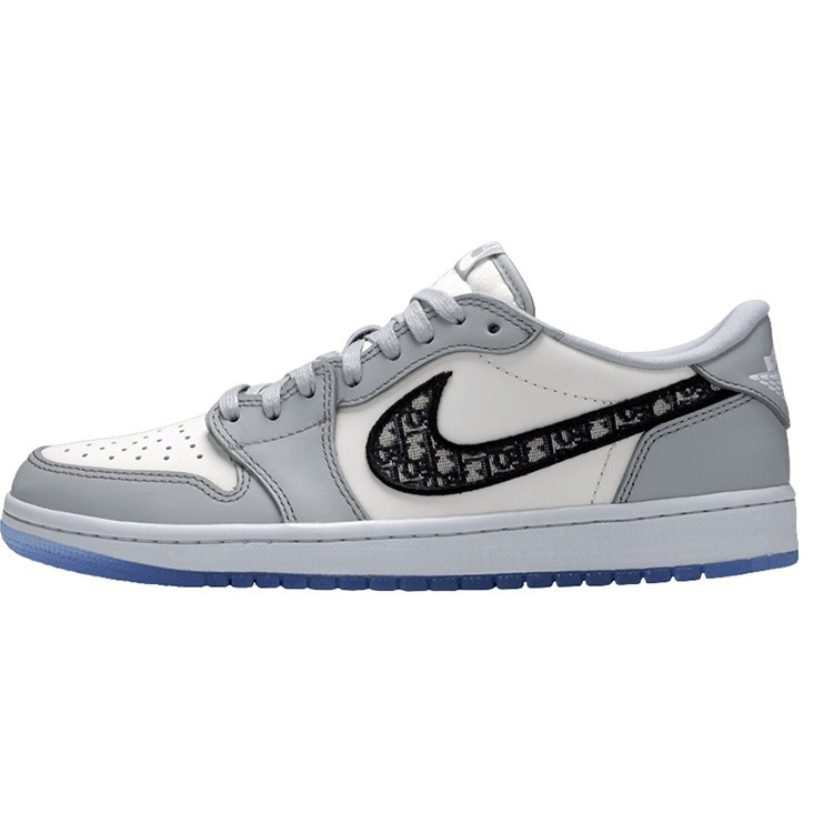 Dior x Air Jordan 1 Low White Grey
