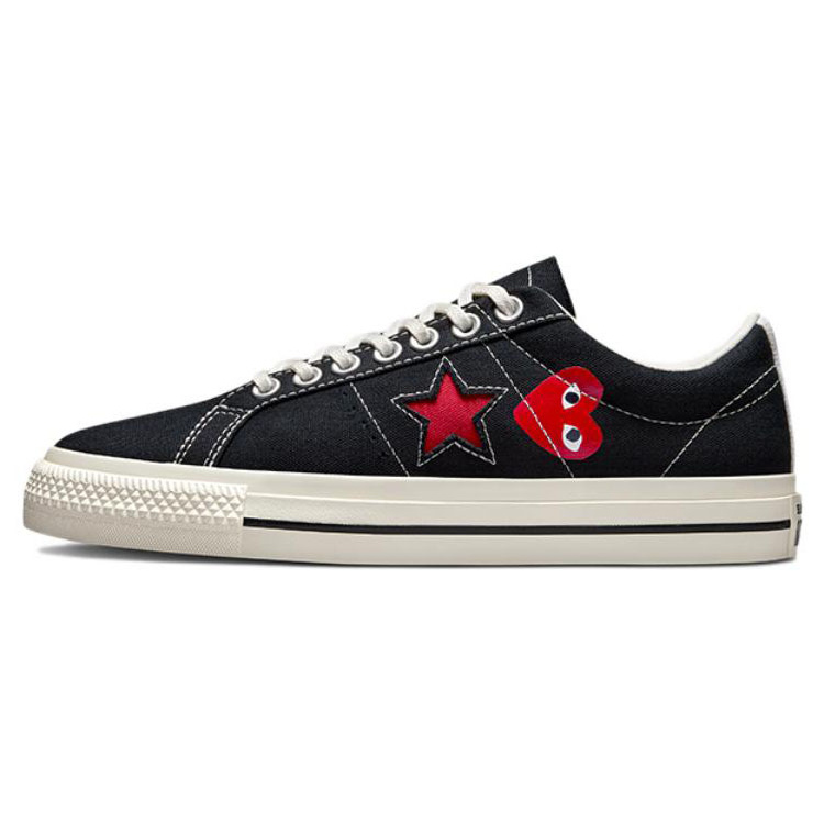 CDG Play x Converse One Star Black